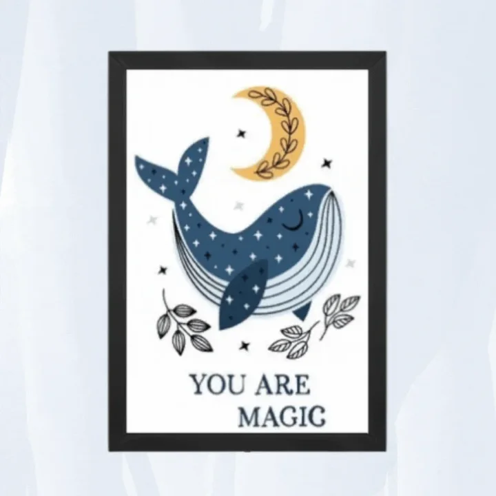 Whale framed posters