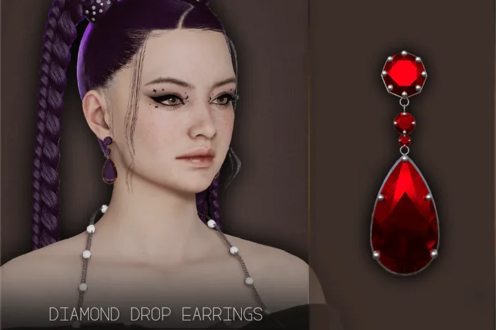 Diamond Drop Earrings