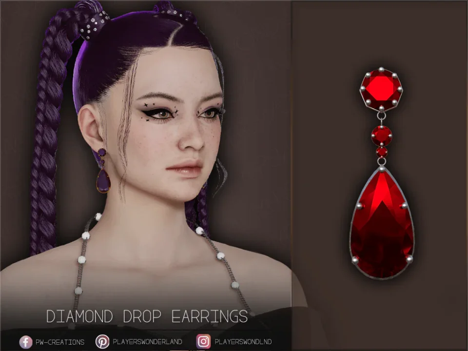 Diamond Drop Earrings