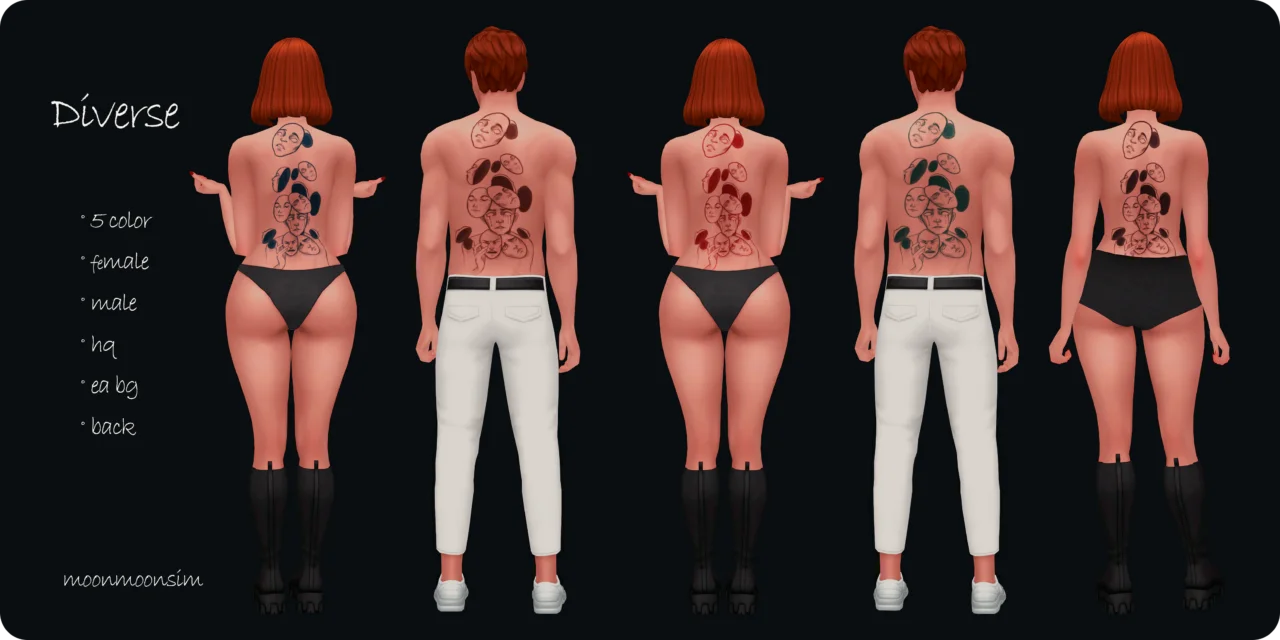 diverse female tattoo