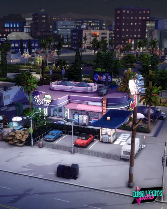 Neon Lights Retro Diner