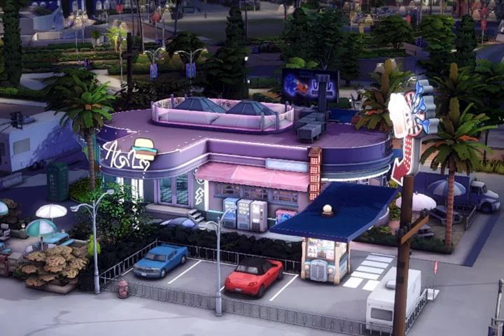 Neon Lights Retro Diner