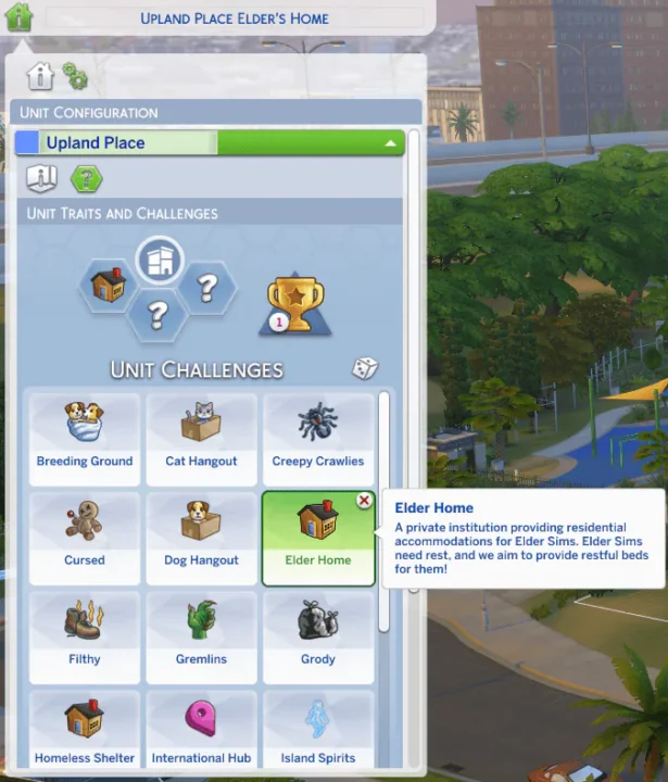 Elder Home Lot Trait (Challenge)
