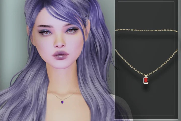 Emerald Cut Chain Necklace