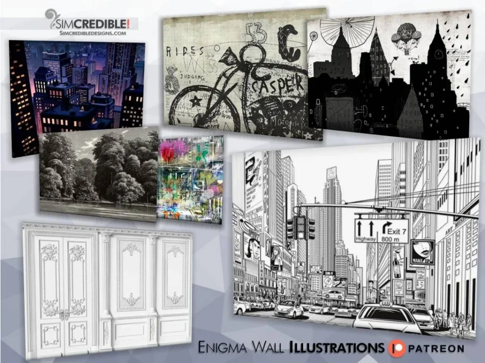 Enigma Wall Illustrations