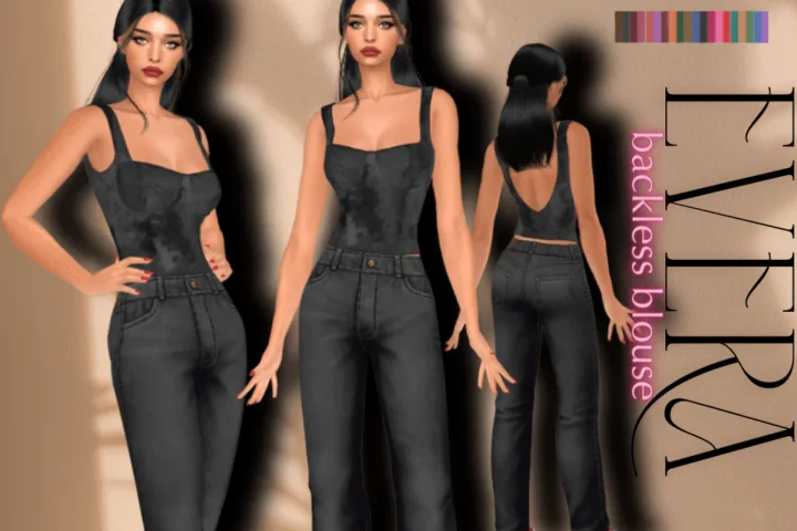 EVERA BACKLESS BLOUSE
