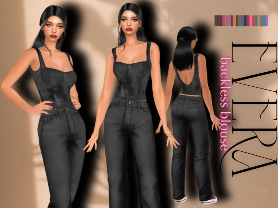 EVERA BACKLESS BLOUSE