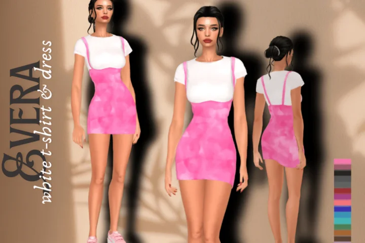 EVERA WHITE TSHIRT & DRESS new mesh