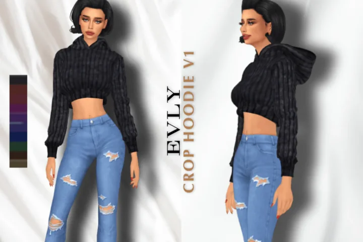 EVLY CROP HOODIE V1