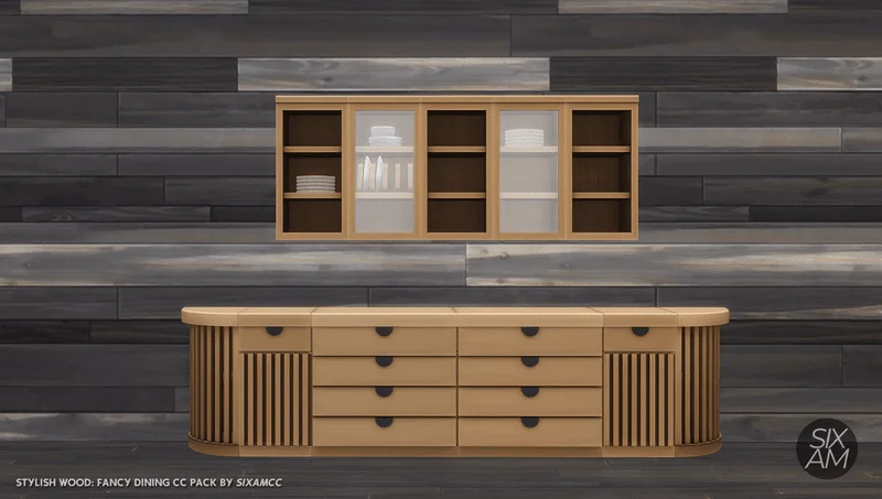 Stylish Wood - Fancy Dining CC Pack
