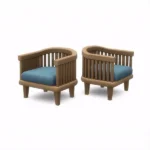Stylish-Wood Living Room CC PACK