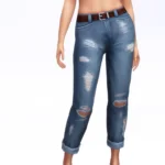 Cropped Roll-up Jeans 2017