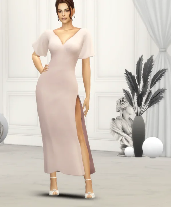 V-shape Midi Dress