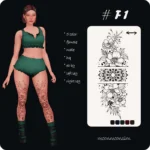 Flower Leg Tattoo