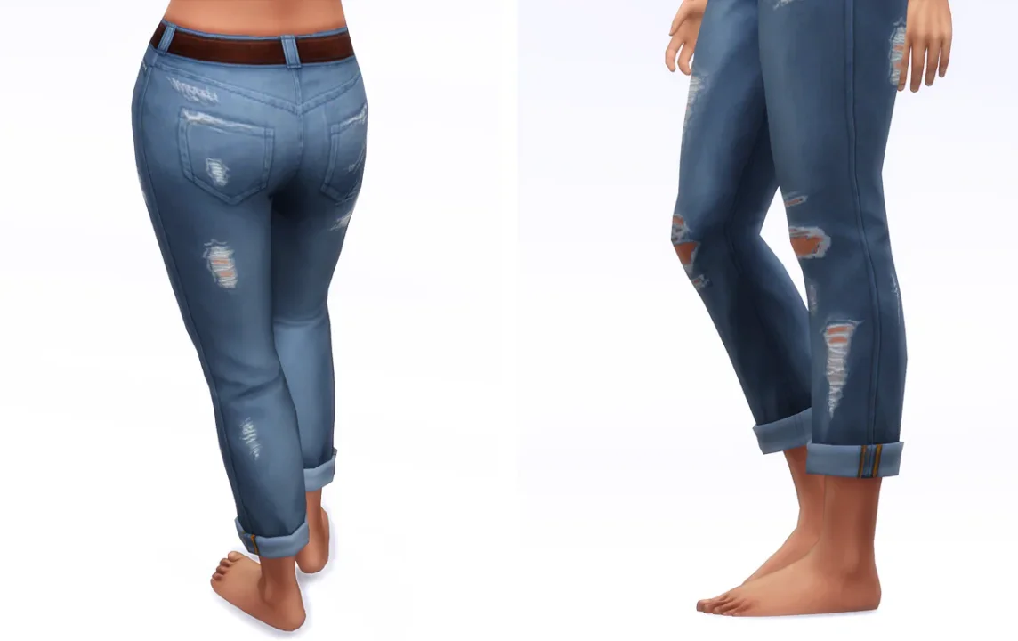 Cropped Roll-up Jeans 2017