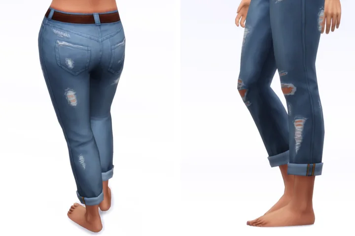 Cropped Roll-up Jeans 2017