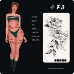 hip flower female tattoo
