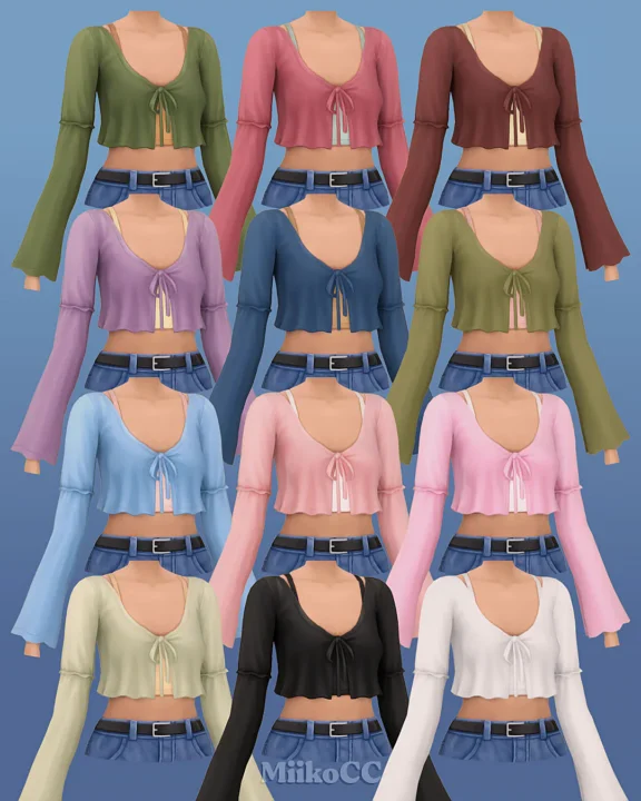 Fae tie-front top
