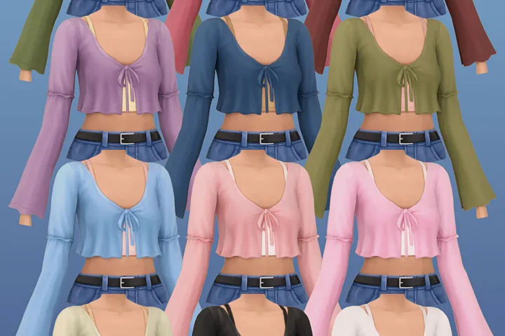 Fae tie-front top