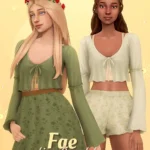 Fae tie-front top