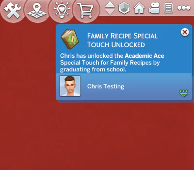 No Family Recipe Unlocked Popups