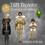 TSM Tredony Feather Cape Outfit