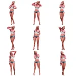 Acha Female poses #4 (in game & cas)