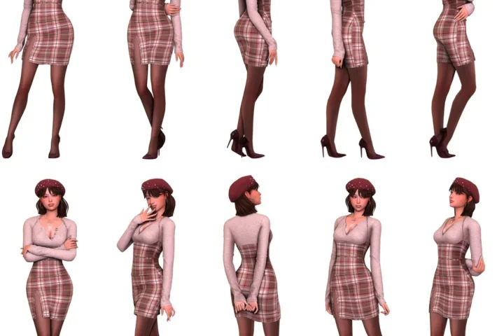 Acha Female poses #5 (in game & cas)