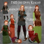 TSM Off Duty Knight Leather Female Outfit & Skirt Version