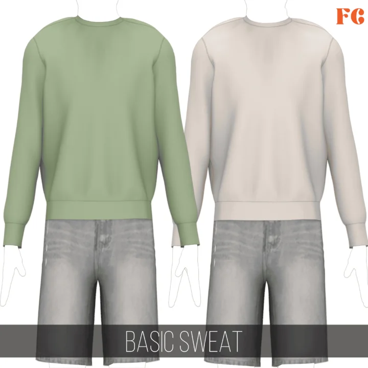 Fifthscreations - Basic Sweat - Men - CAS clothing - Maxis Match CC