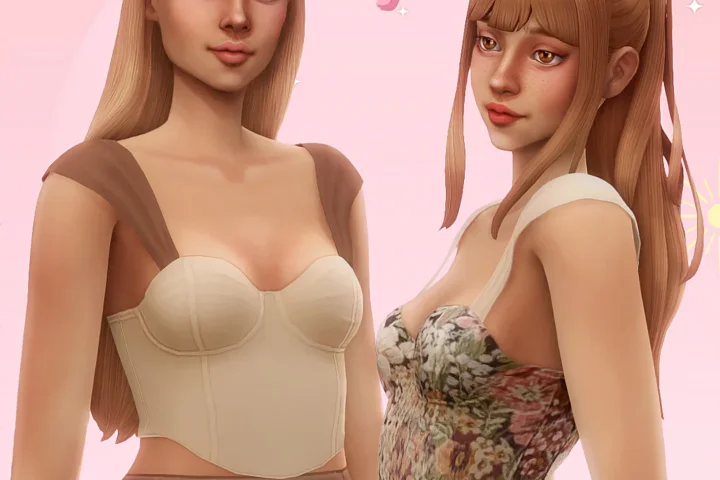 Floral corset top