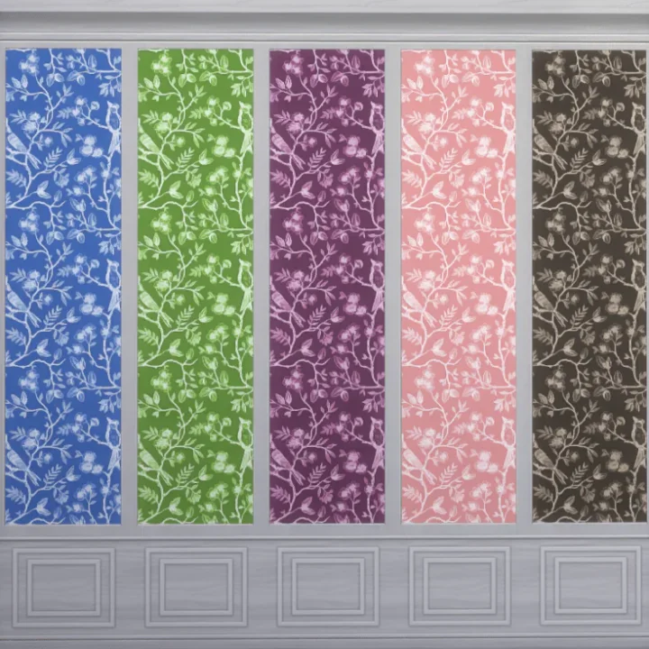 Floral Toile Panels