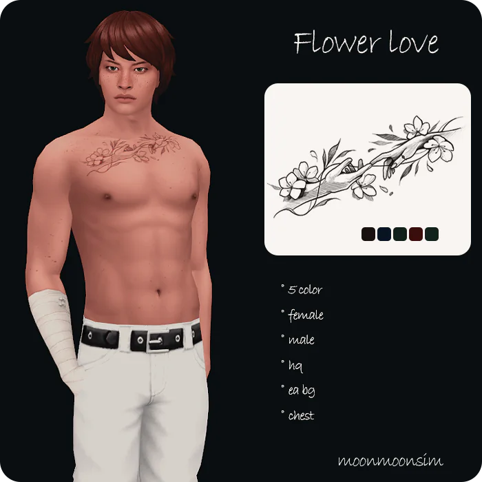 flower love female tattoo