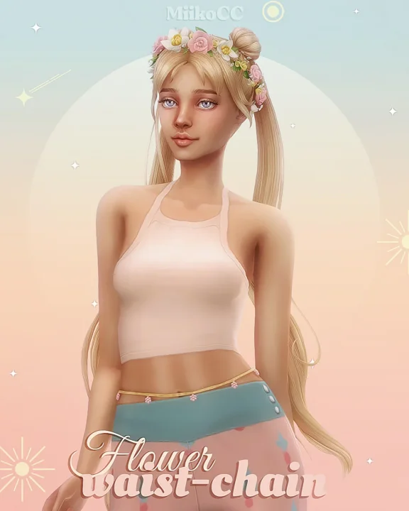 Flower waist-chain