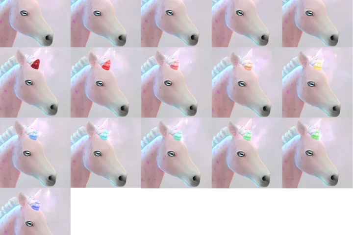 Foal Unicorn 18 Solid Colour Nubs