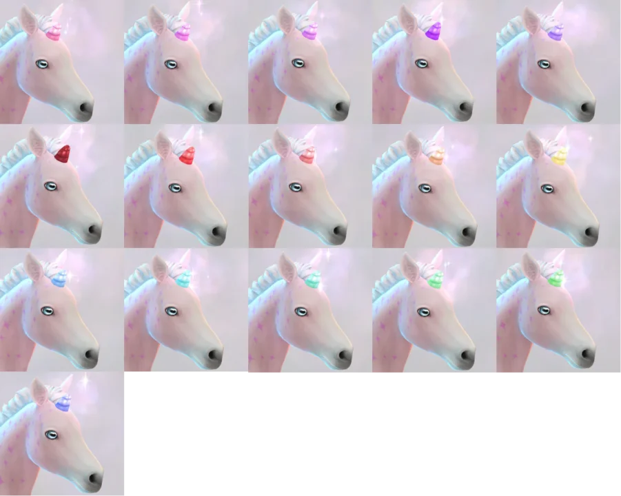 Foal Unicorn 18 Solid Colour Nubs