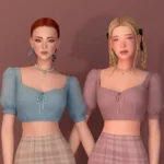 [Coquette Collection] - Puff Sleeve Top
