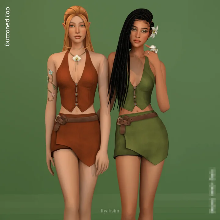 Fern & Fable Collection - Buttoned Top