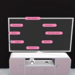 Barbie pink TV set