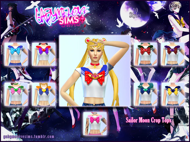 Sailor Moon Crop Tops