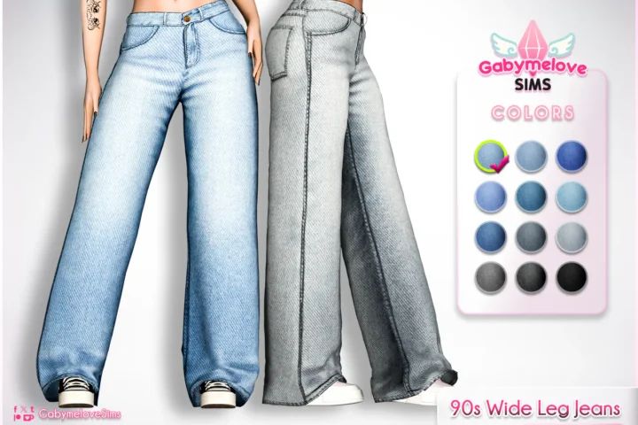 Retro 90s Wide Leg Jeans