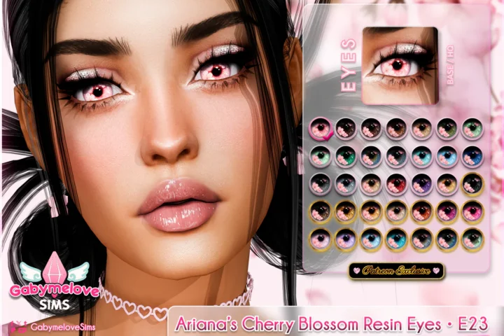 Ariana’s Cherry Blossom Resin Eyes • E23, contact & default