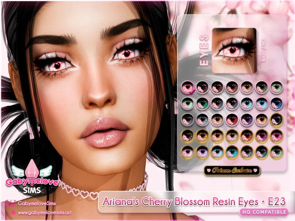 Ariana’s Cherry Blossom Resin Eyes • E23, contact & default