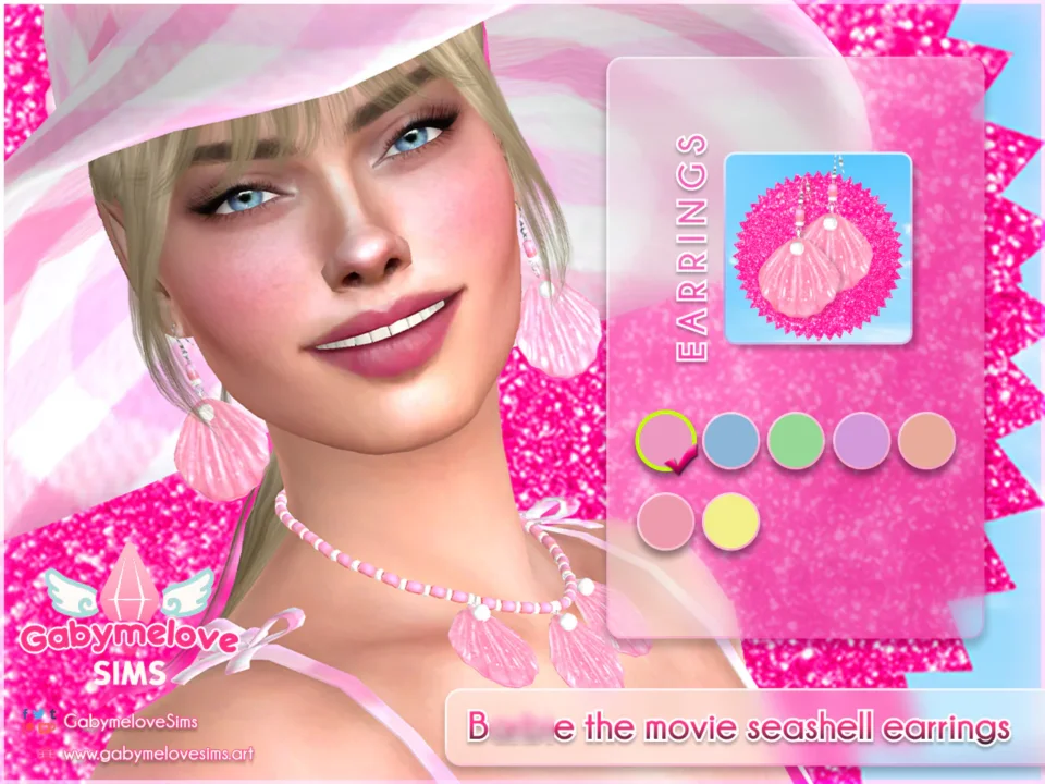 Barbie seashell earrings [HQ compatible]