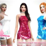 B's sequin mini dress & chains [HQ compatible]