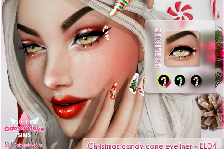 Christmas candy cane eyeliner • EL04 [HQ compatible]