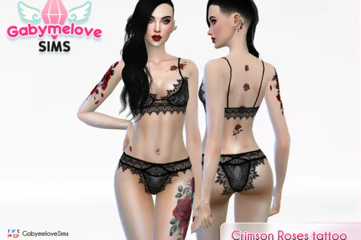 Crimson Roses tattoo pack