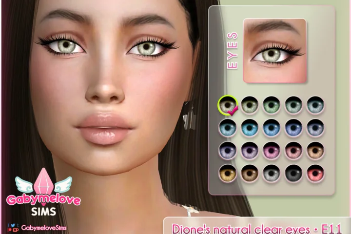 Dione's natural clear eyes • E11, contact lenses [HQ compatible]
