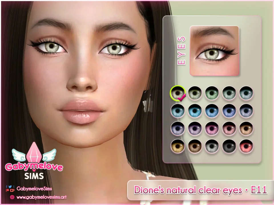 Dione's natural clear eyes • E11, contact lenses [HQ compatible]