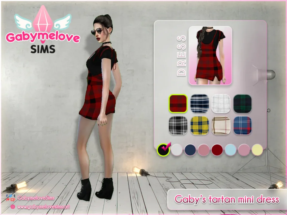 Gaby's tartan mini dress for women [HQ compatible] | Updated 2025